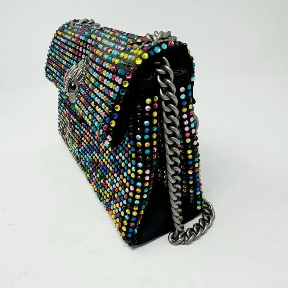 KURT GEIGER | The Kensington Rhinestoned Multicolor Two Way Bag Crystal Eagle